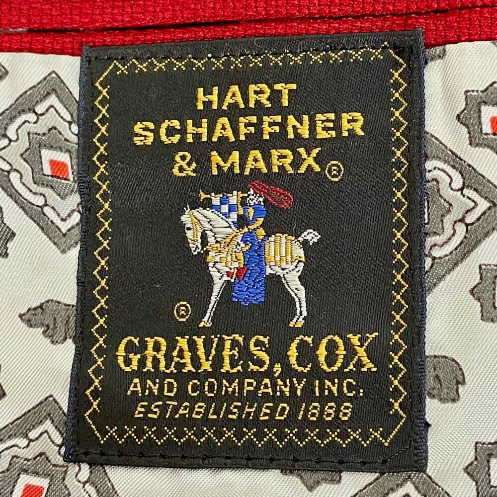 Vtg Hart Schaffner Marx Jack Nicklaus Blazer 44R Burgundy Hopsack Graves Cox - Picture 6 of 8